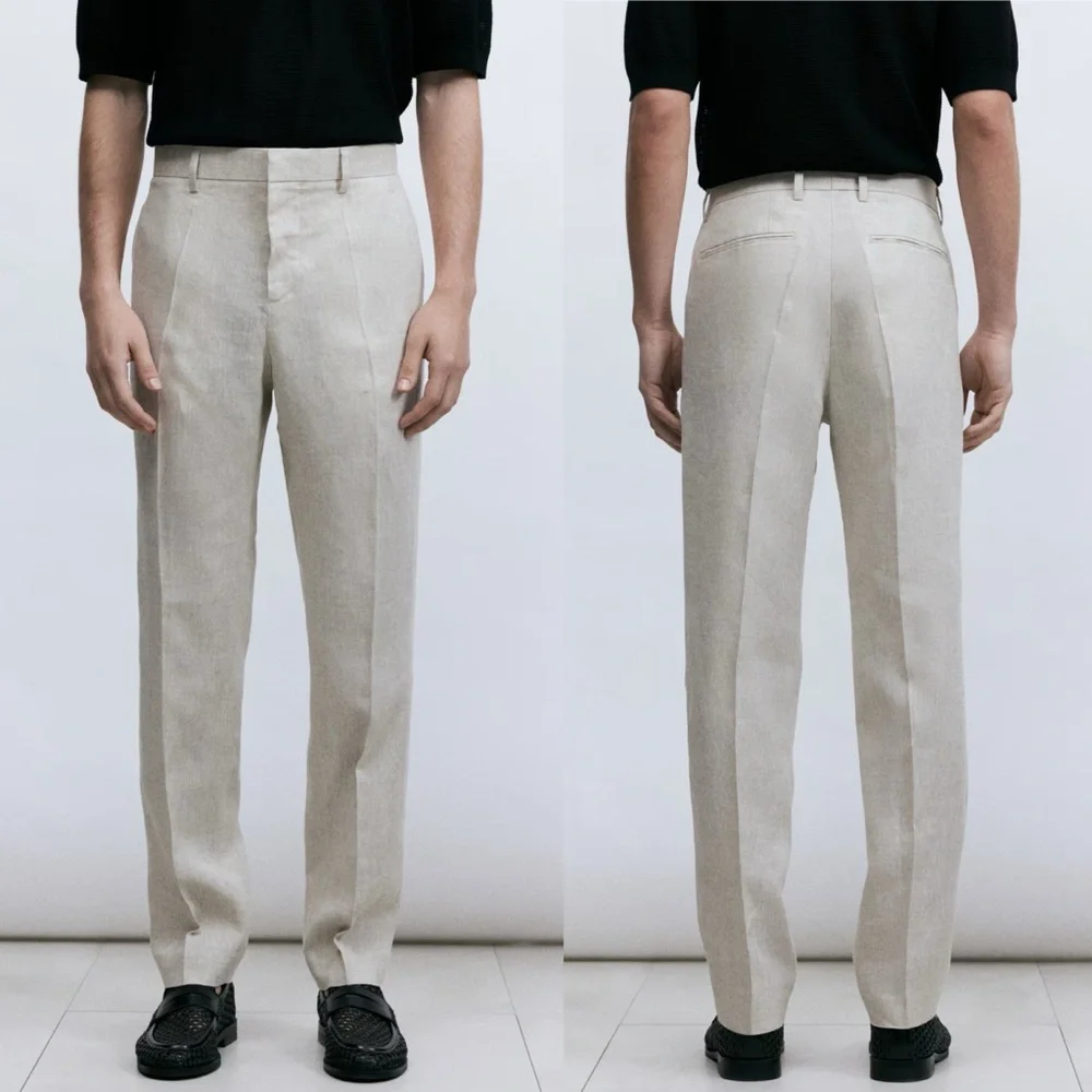 H&M Light Beige Men's Dress Pants